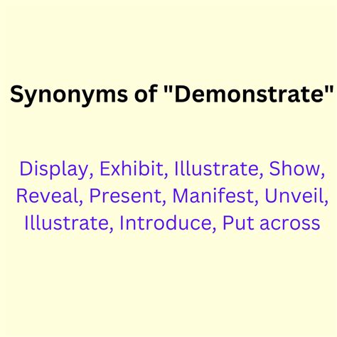 show synonym|synonym demonstrate.